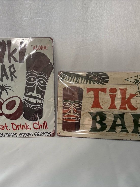 Other - Tiki Bar Metal Signs - brand new in packaging